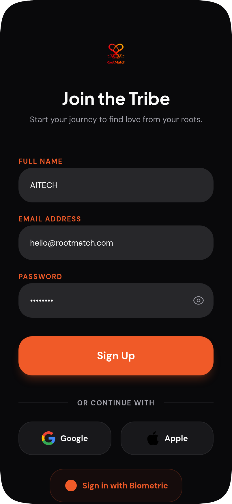 Sign Up